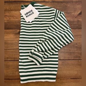 Sonderhaus I can’t believe it’s not vintage green stripe sweater
